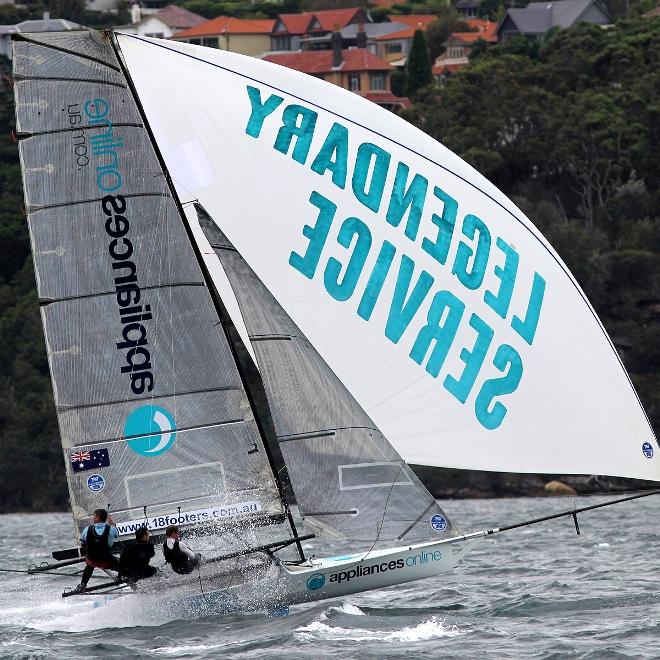 Appliancesonline's skipper David Witt's last 18ft Skiff race - JJ Giltinan 18ft Skiff Championship © Frank Quealey /Australian 18 Footers League http://www.18footers.com.au